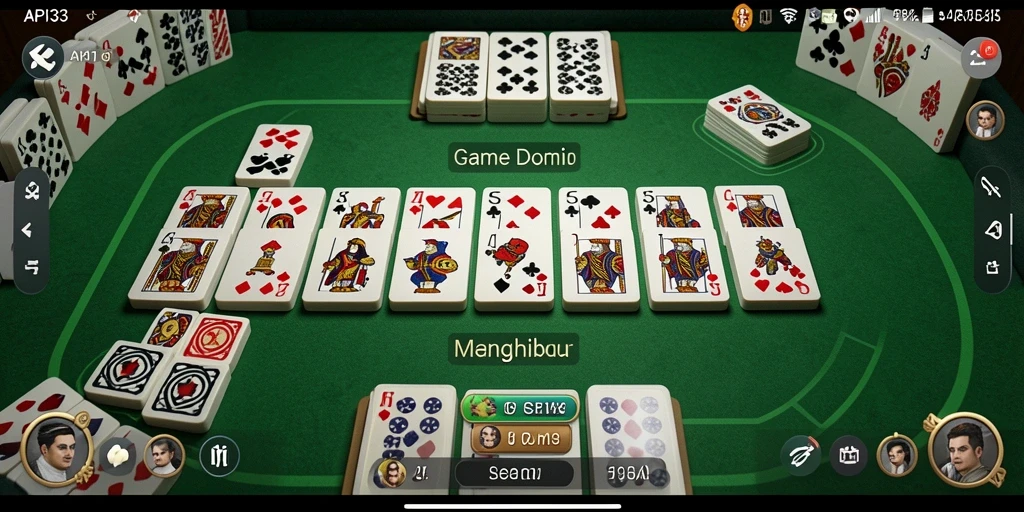 Gameplay seru API33 yang menampilkan permainan Domino.