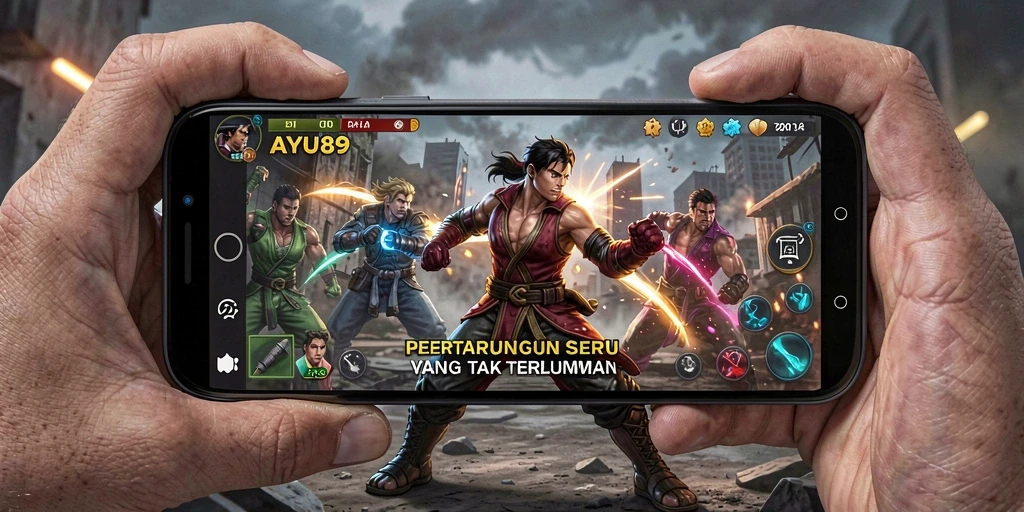 Tampilan gameplay AYU89 yang seru dan menegangkan dalam pertarungan.
