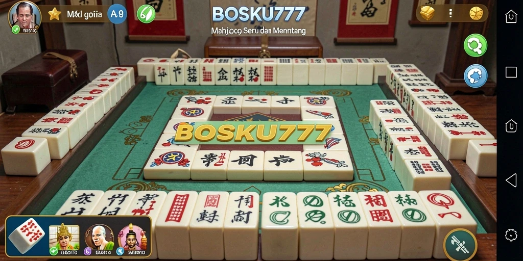 Tangkapan layar gameplay BOSKU777 yang menarik dalam permainan Mahjong.