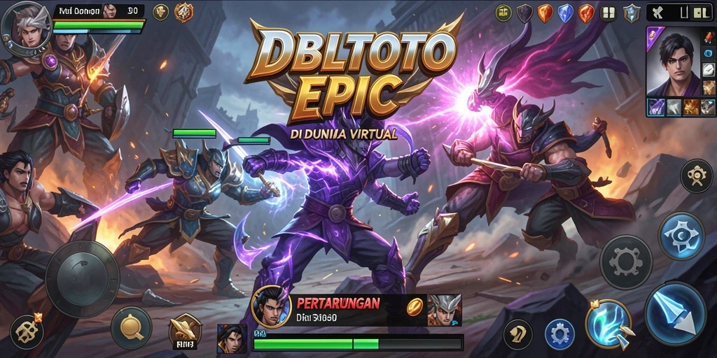 Screenshot gameplay dari pertarungan seru di DBLTOTO.