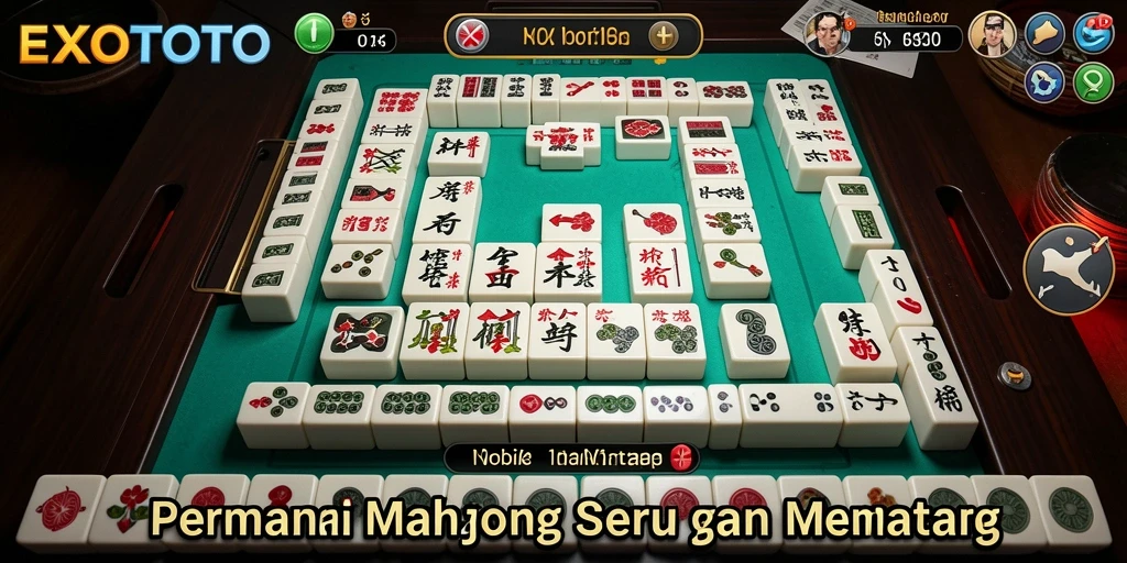 Gameplay seru Mahjong di EXOTOTO dengan berbagai tantangan menarik.