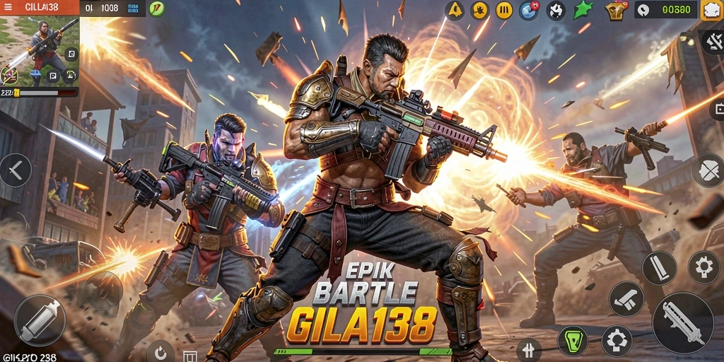 Tampak aksi intens dalam pertarungan GILA138 di battlefield.