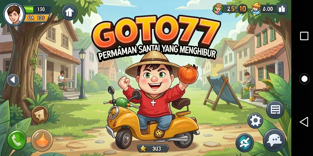 Screenshot GOTO77 menampilkan gameplay yang santai dan menyenangkan.