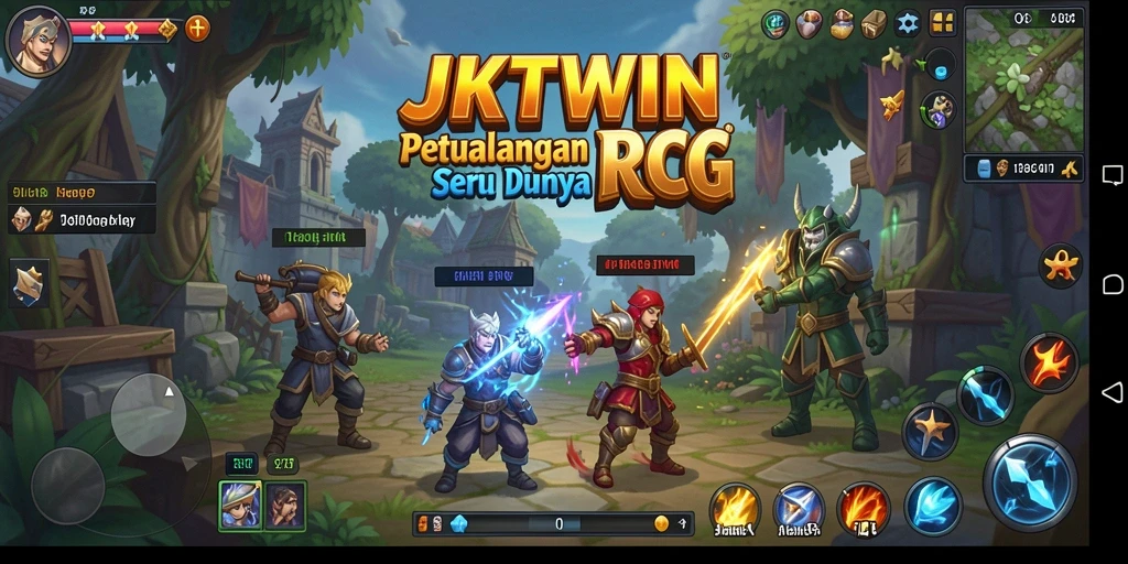Tampilan gameplay RPG JKTWIN yang menakjubkan dan seru.