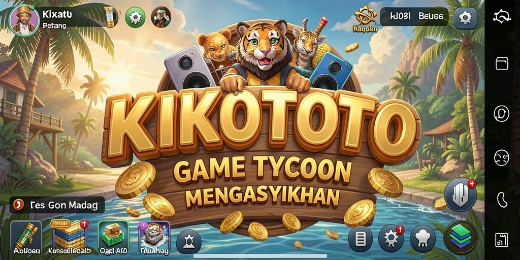 Screenshot gameplay KIKOTOTO menampilkan strategi bisnis yang seru.