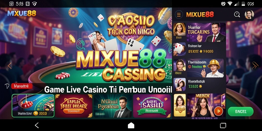 Screenshot gameplay Live Casino yang mendebarkan dari MIXUE88.