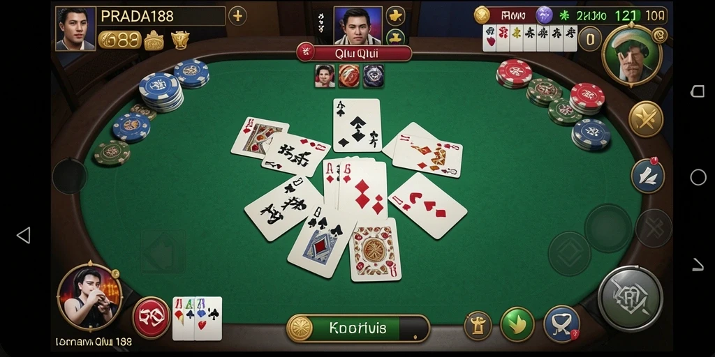 Tampilan menarik gameplay QiuQiu dalam PRADA188.