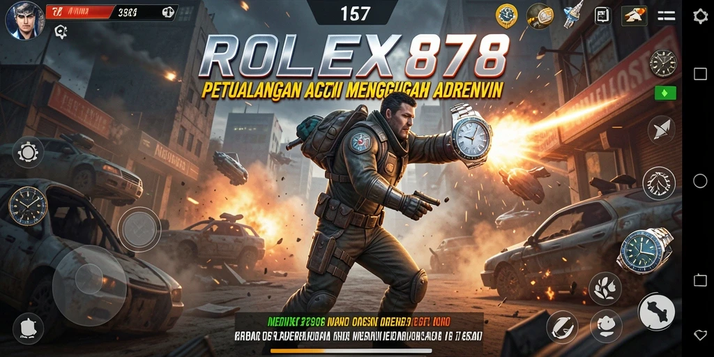 Tampilan gameplay ROLEX878 dengan aksi spektakuler dan tantangan yang mendebarkan.